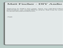 Tablet Screenshot of diy.fischerworks.com